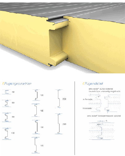 CAD Detailausschnitt Paneelfugenverbindung
